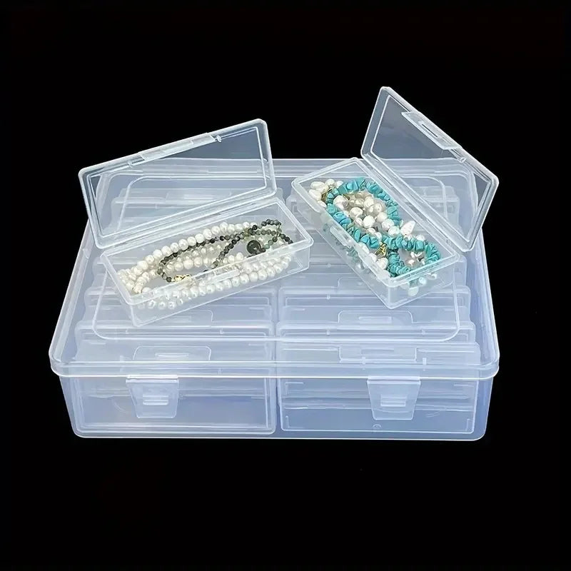 6/12 adjustable rectangular storage boxes, suitable for crafts, beads,