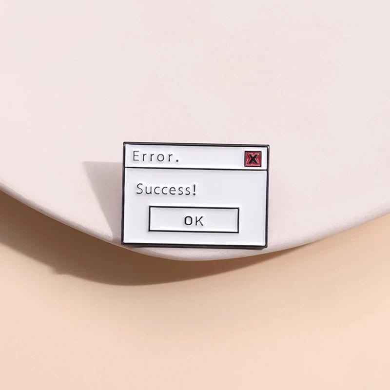 Computer Erro Message Enamel Pins Windows Xp Task Failed Successfully