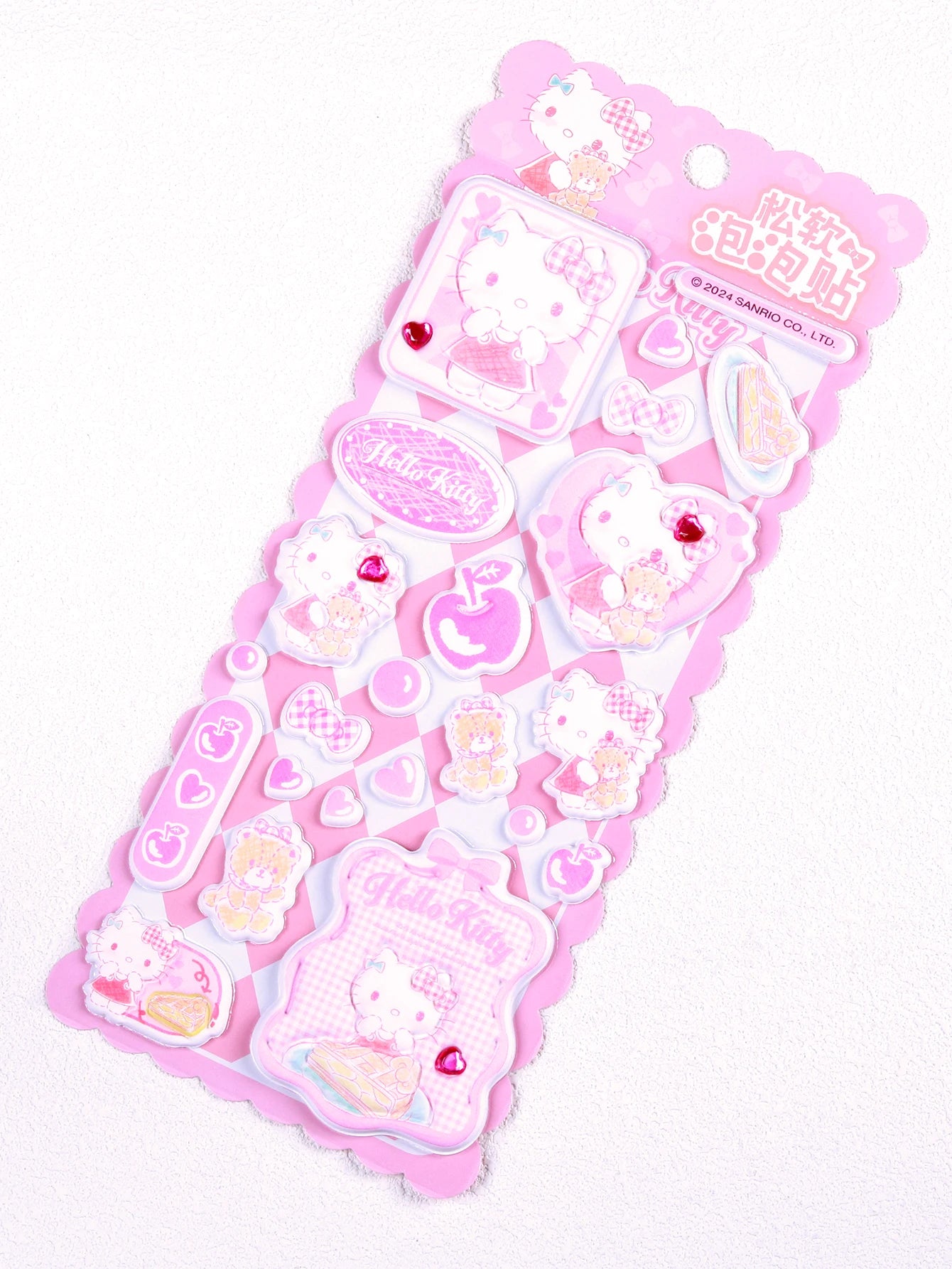 Embossed gemstone stickers Sanrio 3D crystal candy stickers, suitable