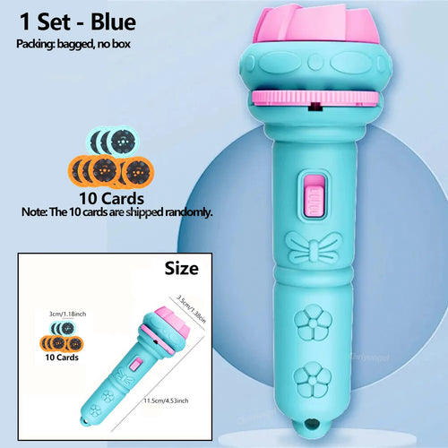 Projector Flashlight for Kids 10 Cards 80 Patterns Bedtime Toys