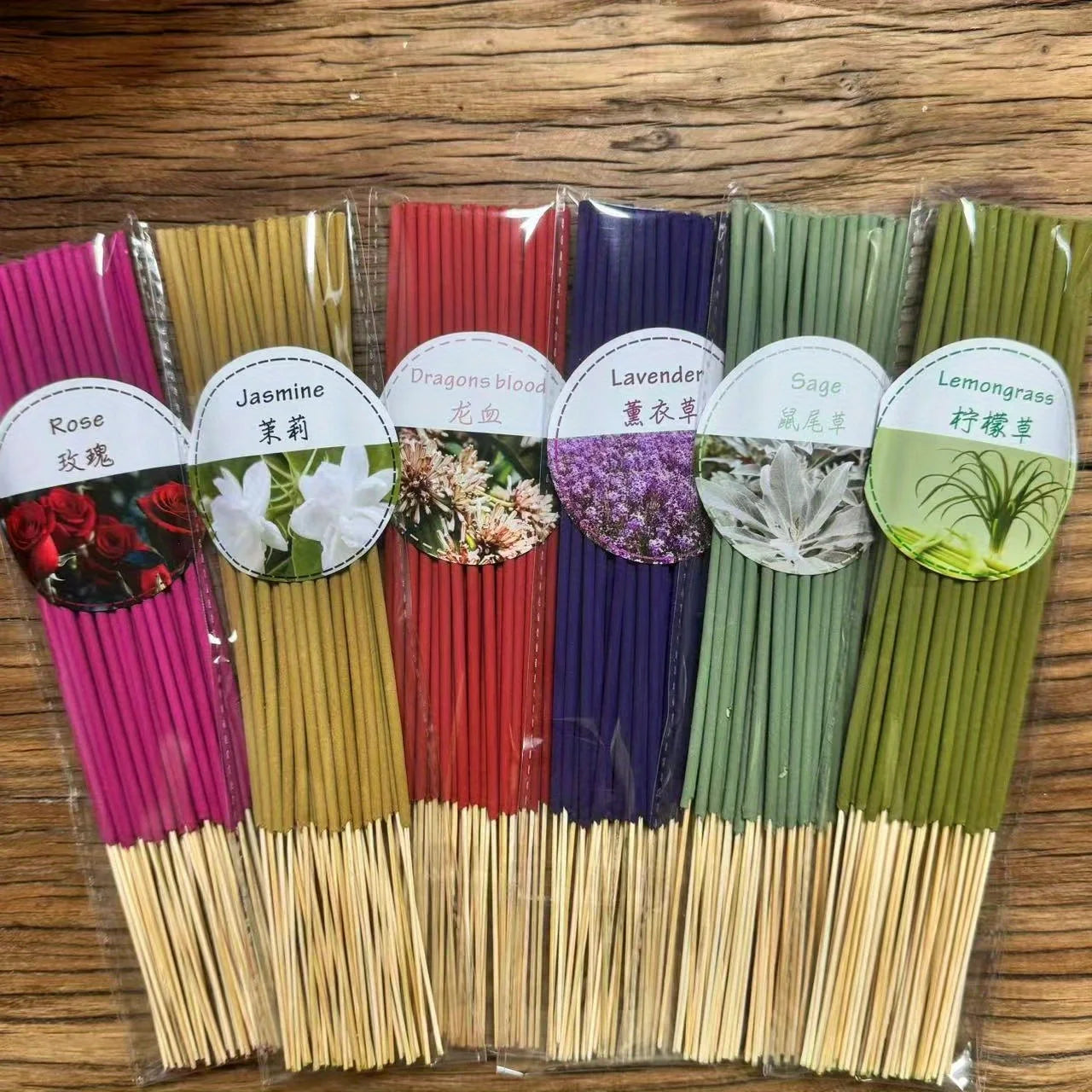 6 Sets of Approximately 126 High-Quality Incense Sticks - Including