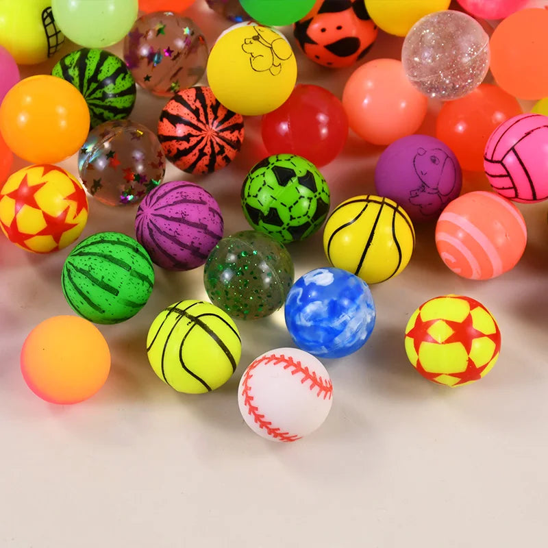10-50Pcs Rubber Bouncy Ball Kids Favors Summer Birthday Party Gift for