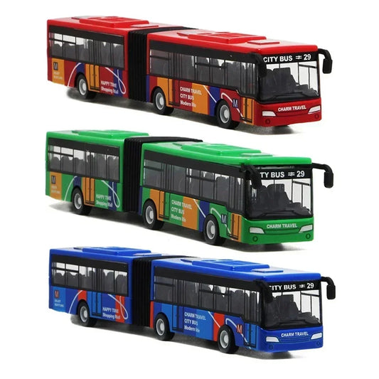 1:64 Alloy City Bus Model Vehicles City Express Bus Double Buses