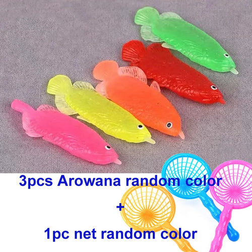 Children's 10Pcs/Set Kawaii Simulation Rubber Goldfish Baby Bath Water