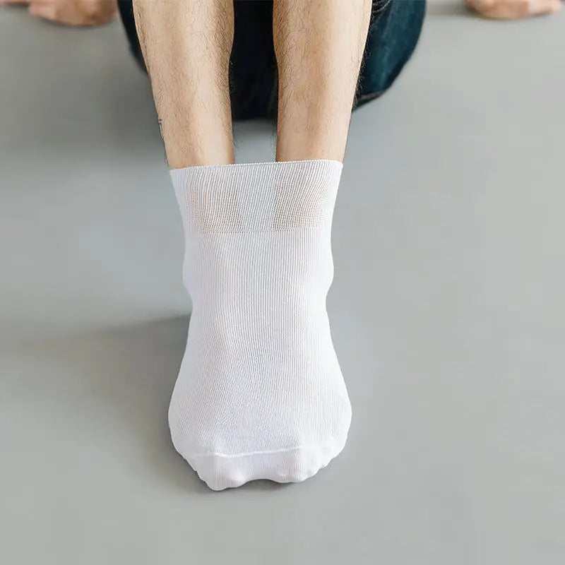 10PCS=5Pairs Loose Mouth Socks Diabetic Prevent Varicose Veins Cotton