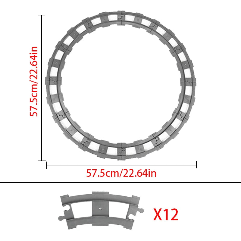 Big Size Building Block Bricks Train Tracks Crossover Parts Switch