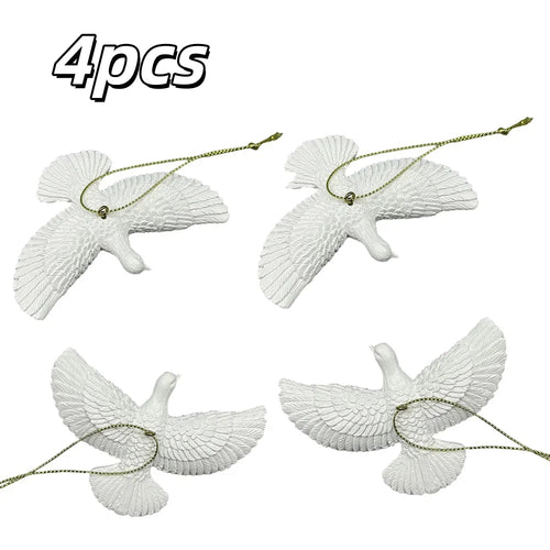 1-6pcs Style Friendship Doves Peace Doves Resin Christmas Ornament
