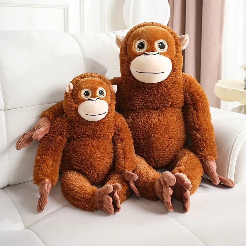Large Cartoon Gorilla Plush Toy Chimpanzee Monkey Fun Companion Doll