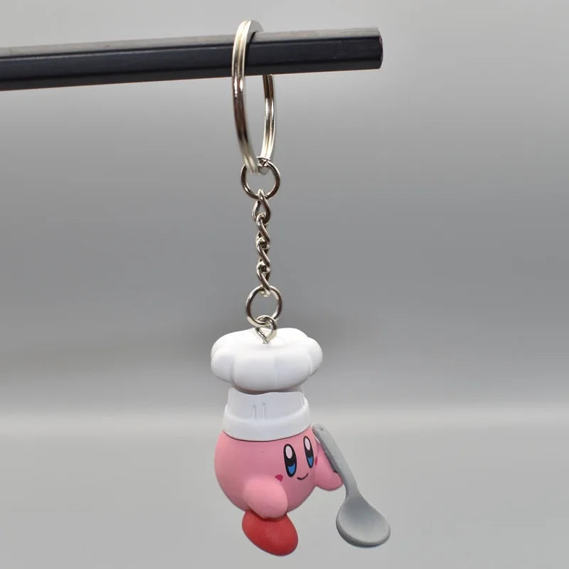 6 Models Super Cute Kawaii Kirby Figures Keychain Portable Popular