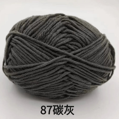 40-50g/Set 4ply Milk Cotton(80%) Knitting Yarn Needlework Dyed Lanas
