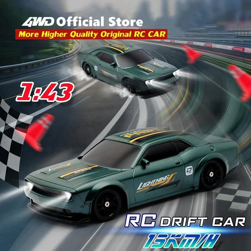 4WD Racing 1:43 or 1:64 RC Electric Drift Car Radio Full Proportional