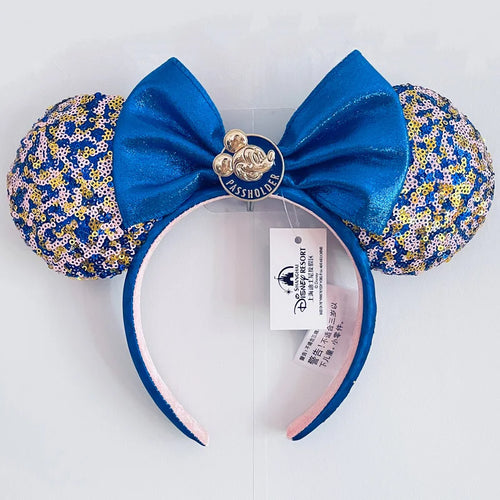 Disney Princess Headband Mickey Ear Rapunzel Snow White Sequin Bow