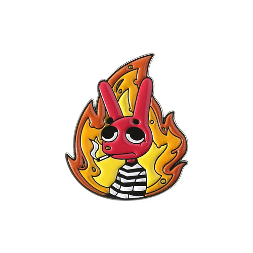 Humor Comedy Movies Character Enamel Pins Brooch Cartoon Red Eared