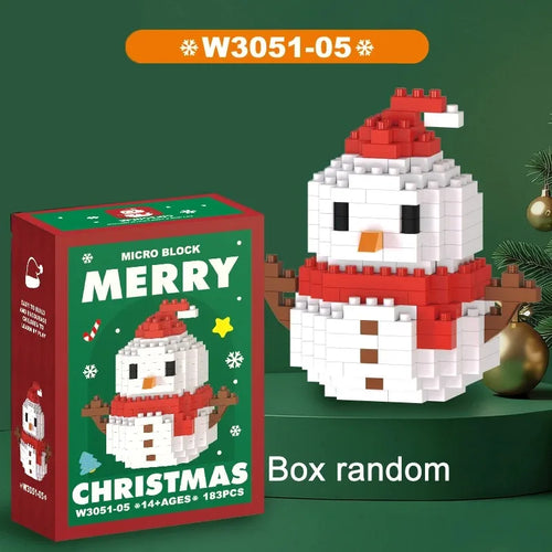 Christmas Gifts Micro Building Block Series Santa Claus Reindeer
