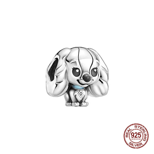 New S925 sterling silver Disney Mickey Mouse pendant bead suitable Fit