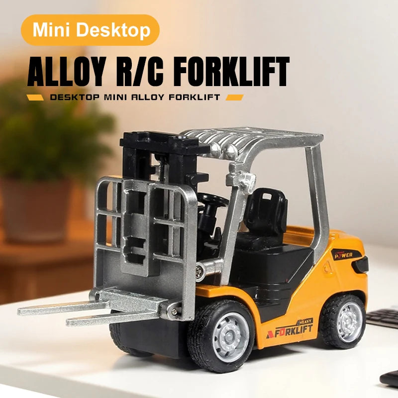 1/64 Remote-controlled Alloy Forklift Engineering Vehicle Tabletop