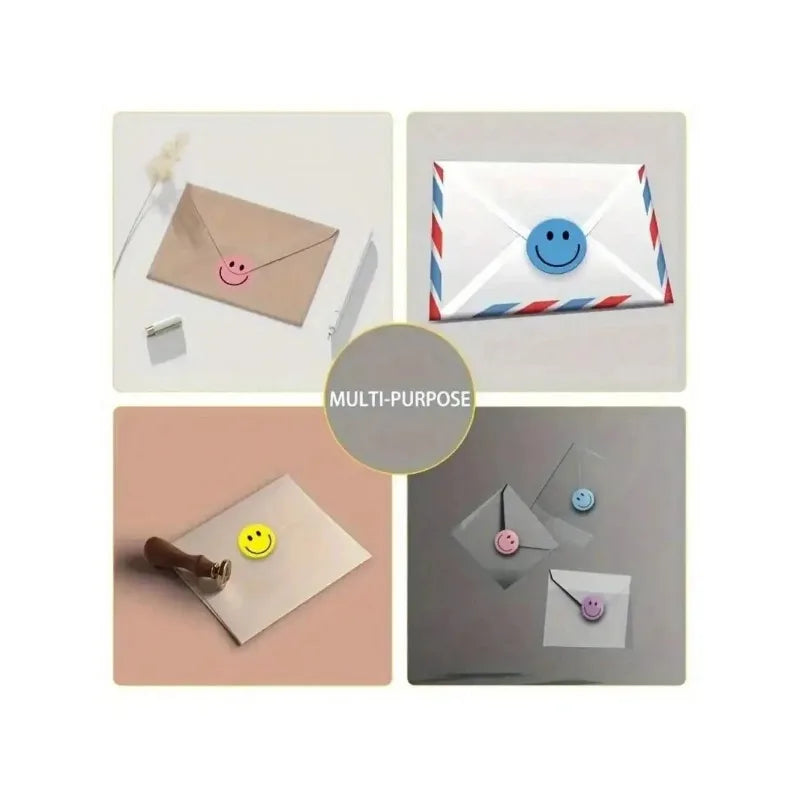 500pcs round Smiling Face Paper Stickers for Teachers Parents