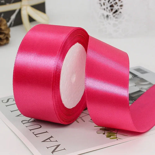 25yards/Roll 40mm Satin Ribbons Crafts Bow DIY Gift Wrap Wine Red