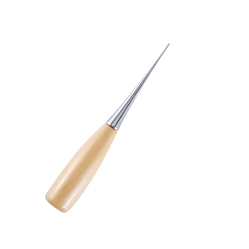 DIY Wooden Handle Awls Leather Tent Sewing Awl Shoes Repair Tool Hand