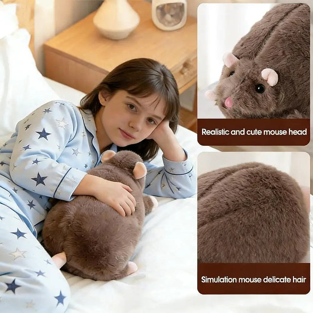 Cute 40/90cm Mouse Doll Plush Oversized Flower Branch Rat Doll Cartoon