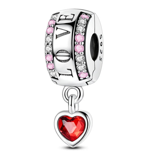 Original 925 Sterling Silver Clip Charm Inlaid Zircon Cat Butterfly