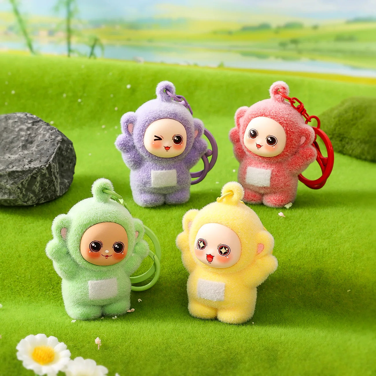 Four Color Baby Series Cartoon Keychains, Small Pendants, Trendy