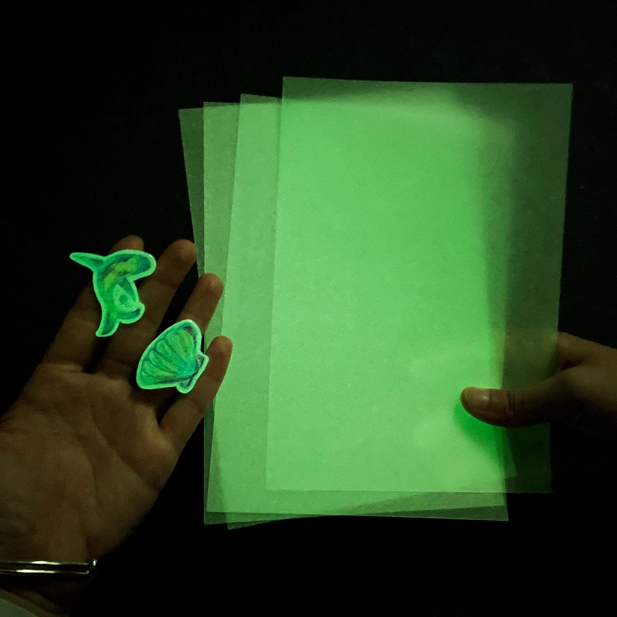 5Pcs Luminous Heat Shrink Plastic Sheet Shrinkles Film Paper DIY