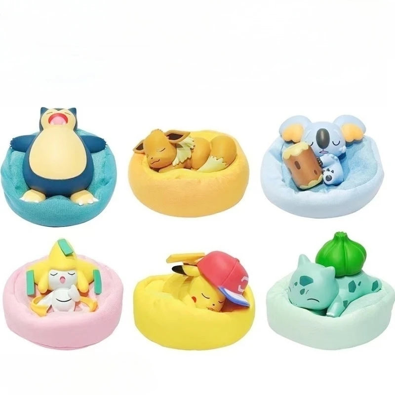 6 Pcs Anime Pokemon Model Kit Characters Figure Starry Dream Pikachu