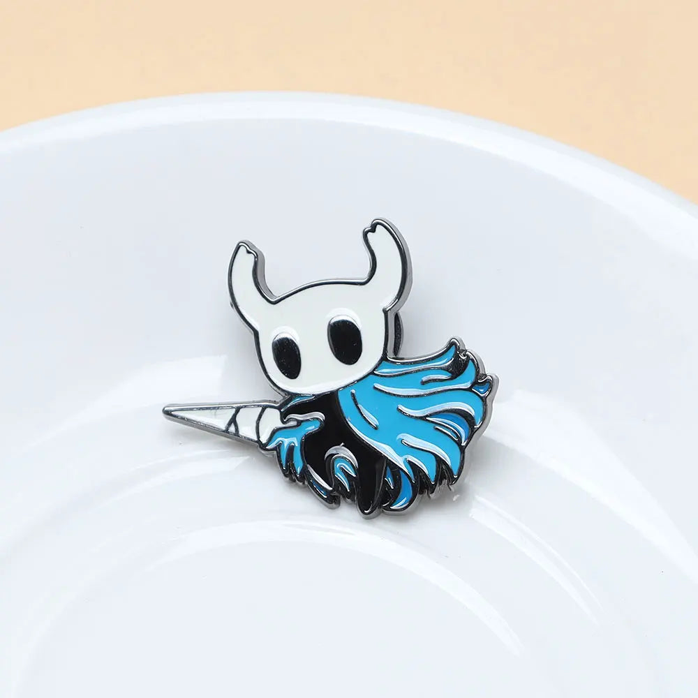7pcs Hollow Knight Enamel Brooch Cool Character Pins Backpacks