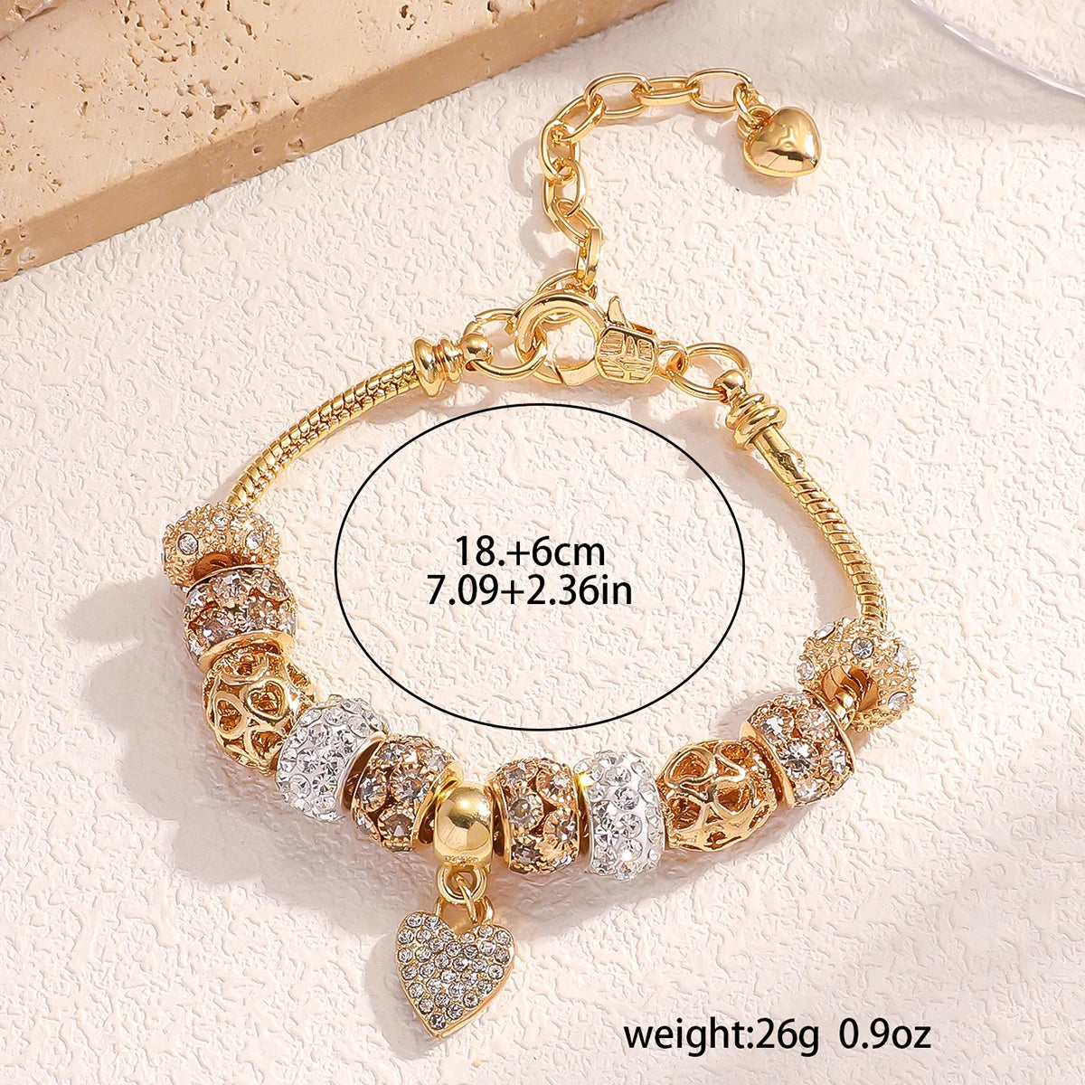 1 Women's Fashion Panjiadorado Element Love Bracelet, Suitable for