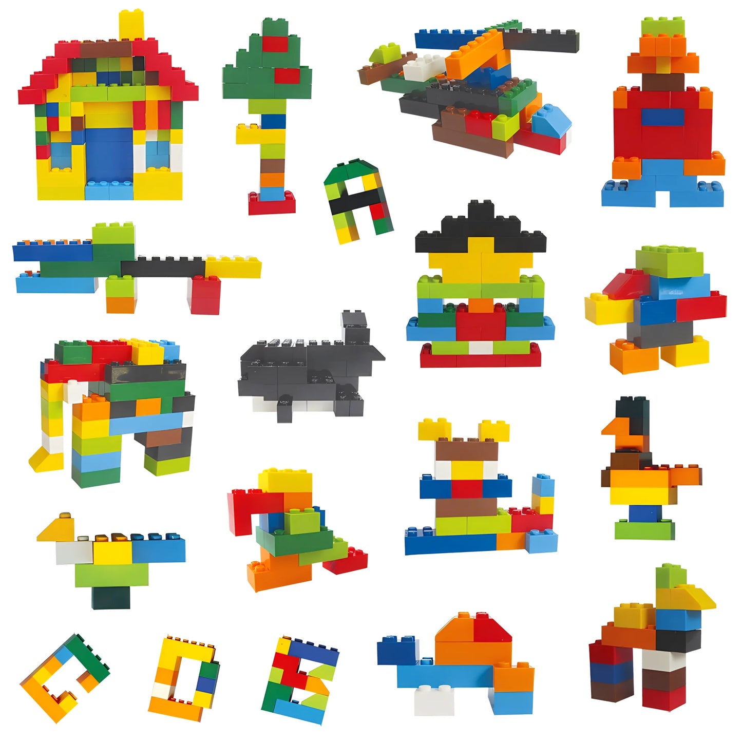 300/500/1000 DIY creative building blocks bulk set Urban Classic