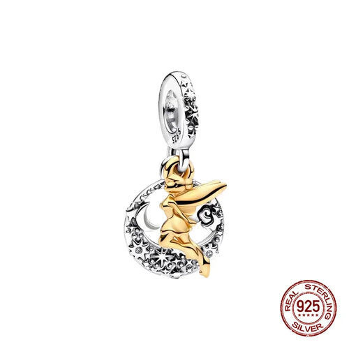 New S925 sterling silver Disney Mickey Mouse pendant bead suitable Fit