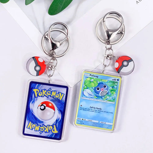 Pokémon Card Cute Acrylic Car Keychain Accessories Pikachu Charizard