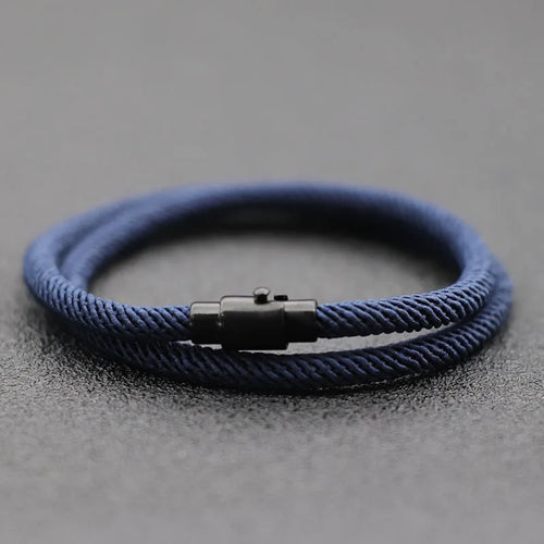 New Minimalist Men Rope Bracelet Double Layer Survival Braclet Homme