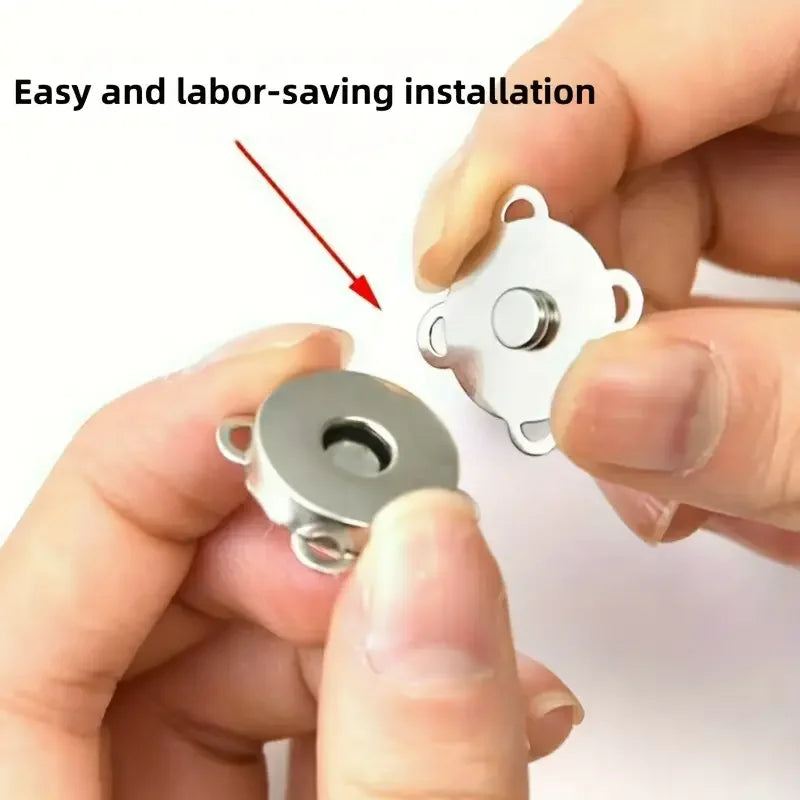 5/8sets Square Magnetic Snap Fasteners Clasps Button Handbag Purse