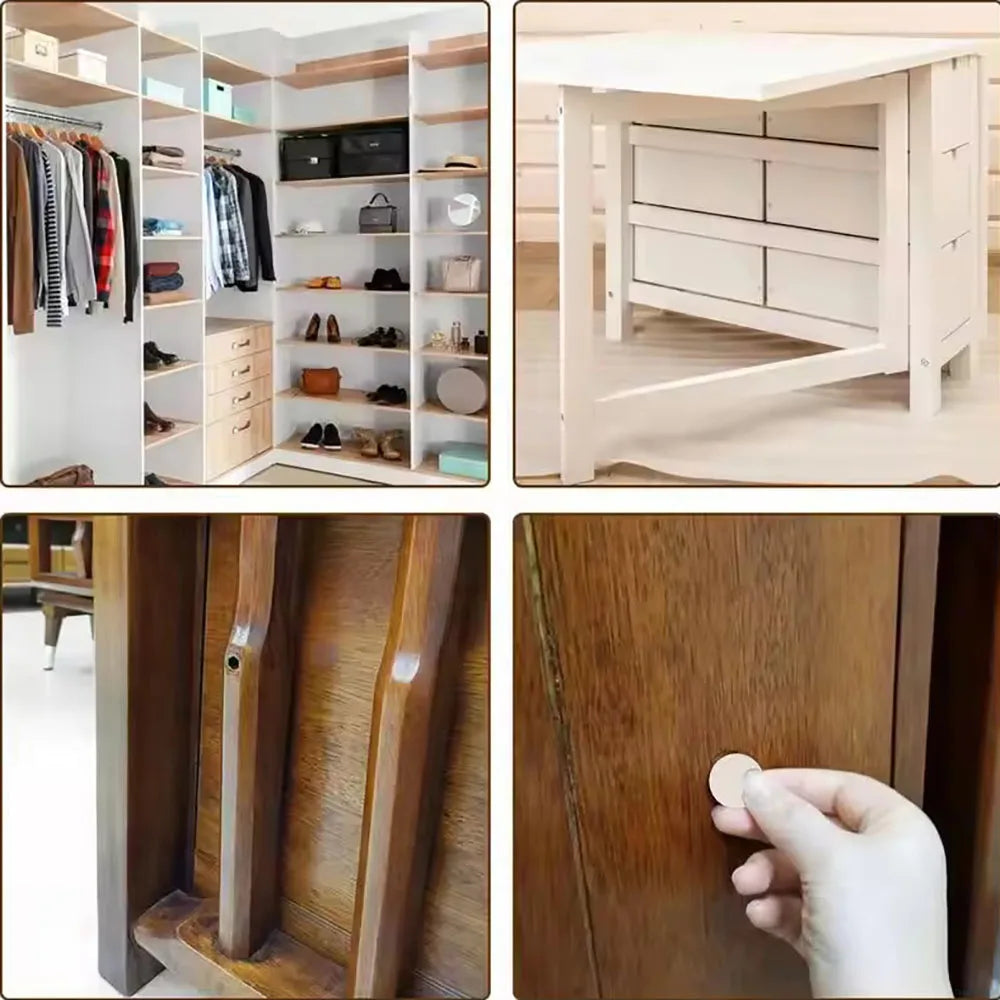 54Pcs/Set Wooden Furniture Self Adhesive Screw Cap Cover Hole Stickers