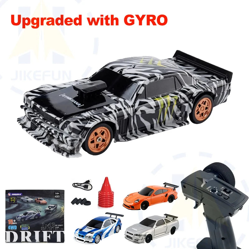 Upgraded Gyro 1/43 RC Drifting Car Racing RTR 4WD High Speed Radio