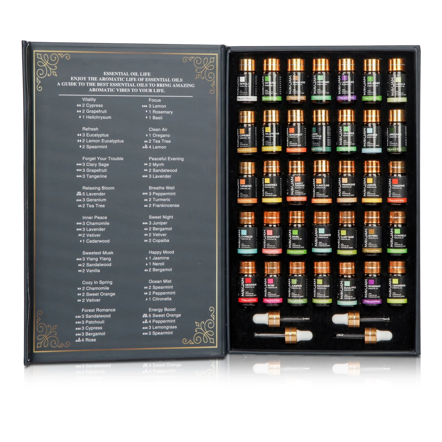 MAYJAM 35pcs/set Essential Oils For Diffuser DIY Making Scent Candle