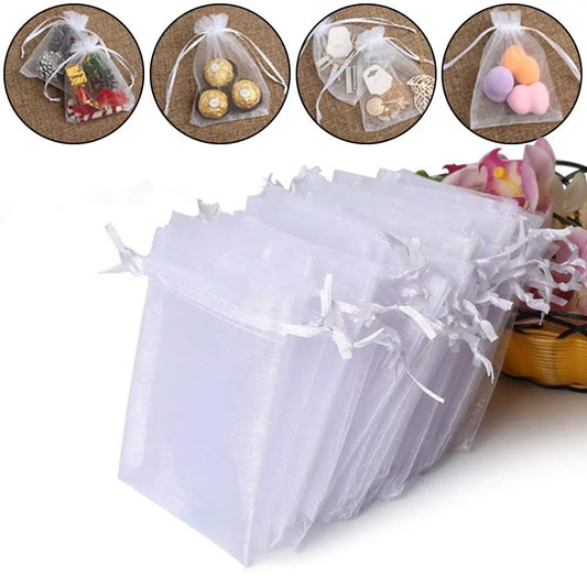 25/50PCS Drawable Party Supply Christmas Favor Jewelry Packing White
