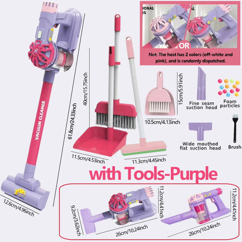 Kids Simulation Electric Vacuum Cleaner Cleaning Set for Toddlers Role