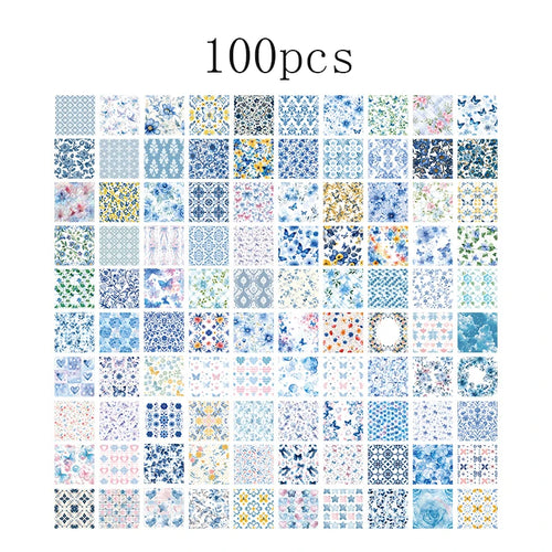 100pcs Vintage Paper Multi Style Deco Retro Stationery Supplies
