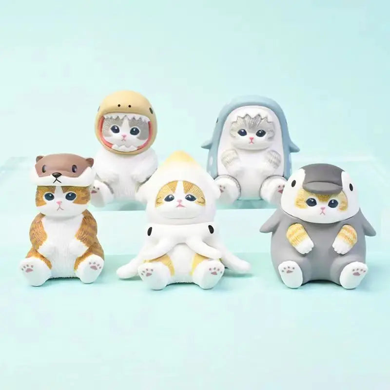 Mofusand Cat Blind Box - Shark Cat Figure Toys, Cosplay Marine