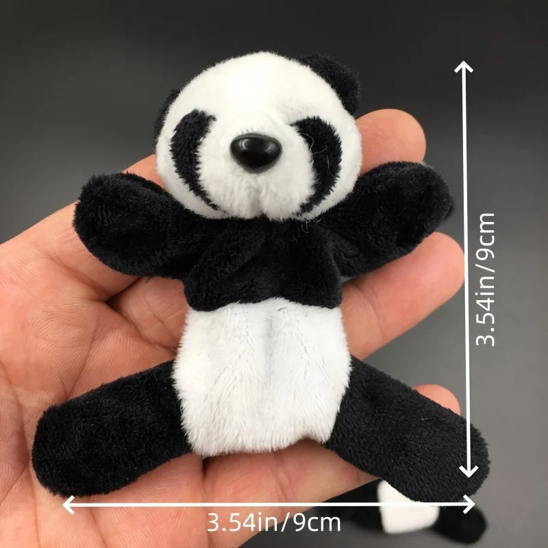 Cute Soft Plush Panda Magnet - Oval Fabric Whiteboard & Fridge Decor,