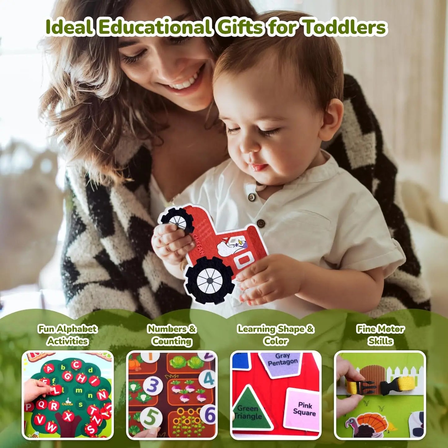 Montessori Toy Solar System Felt Story Busy Board Set for Toddlers