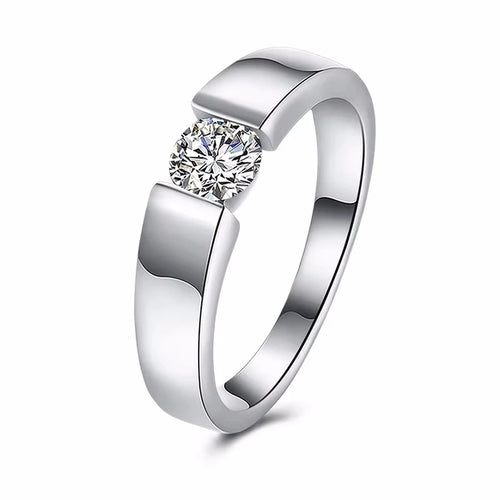 Charm 925 Sterling Silver Rings For Women Shining crystal size
