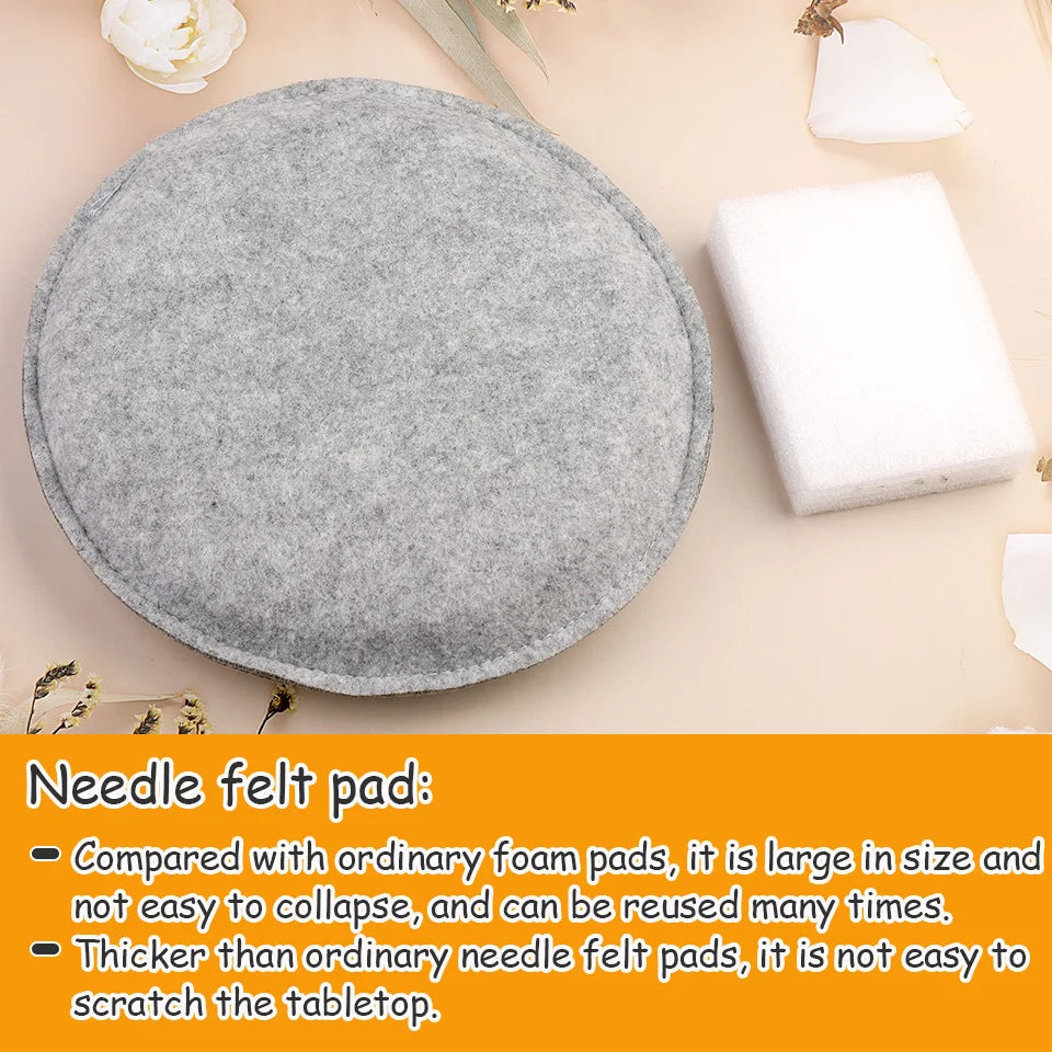 BUDDUR 1PC Wool Felting Pad Needle Felting Poked Pad Wool Felt