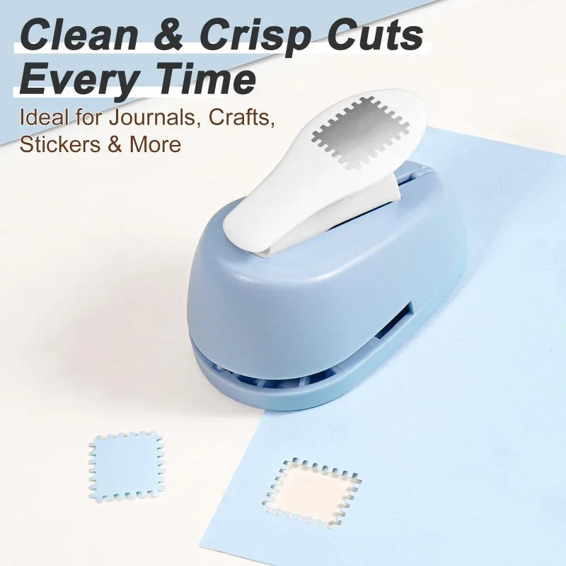 Stamp Shaped Paper Punch, Portable Hole Puncher for Crafts,