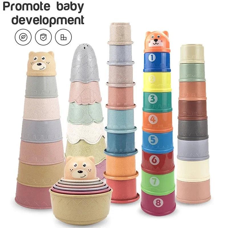 Baby Montessori Cup Stacking Toys Beach Pool Bathtub Educational Toys