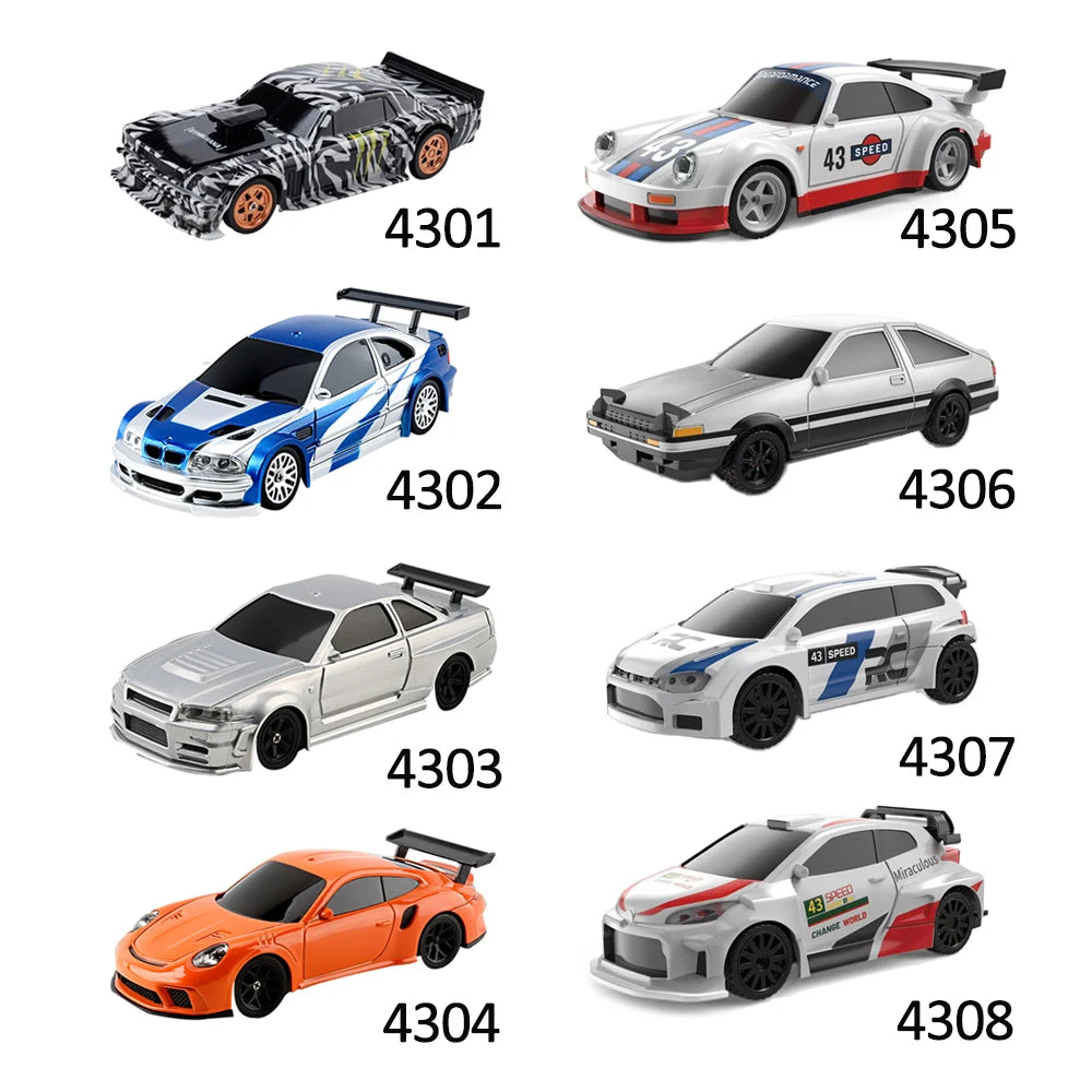Upgraded Gyro 1/43 RC Drifting Car Racing RTR 4WD High Speed Radio
