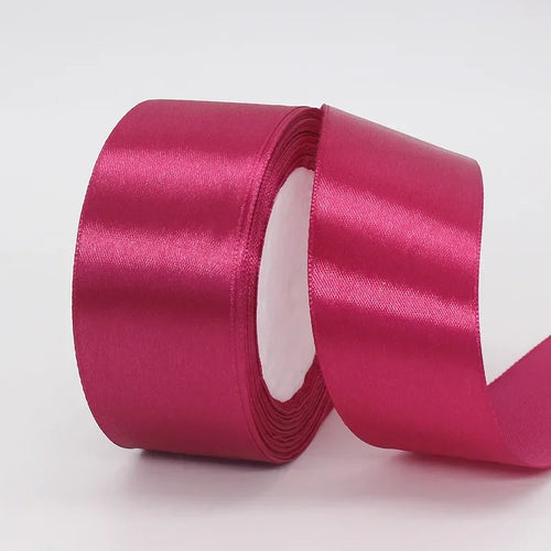 25yards/Roll 40mm Satin Ribbons Crafts Bow DIY Gift Wrap Wine Red